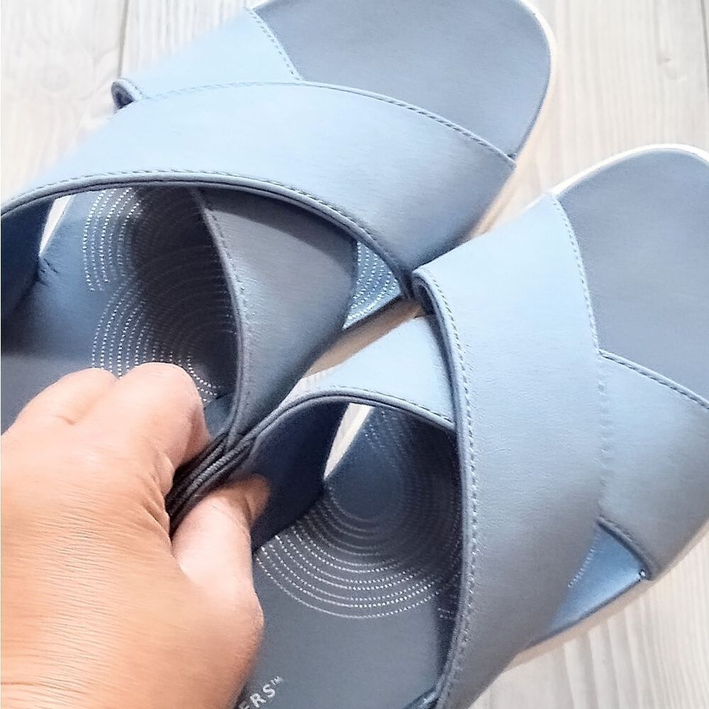 (S-4387) Clarks Cloudsteppers Backstrap Sandals - Drift Sun Sz 8W - Picture 7 of 11